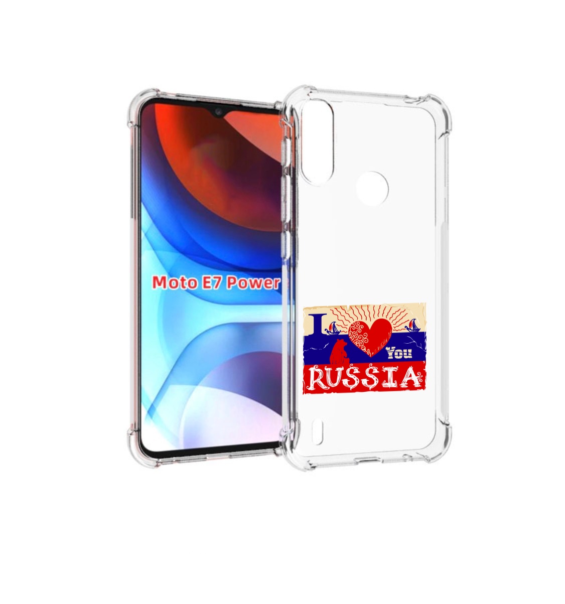 

Чехол MyPads Люблю Россию для Motorola Moto E7 Power, Прозрачный, Tocco