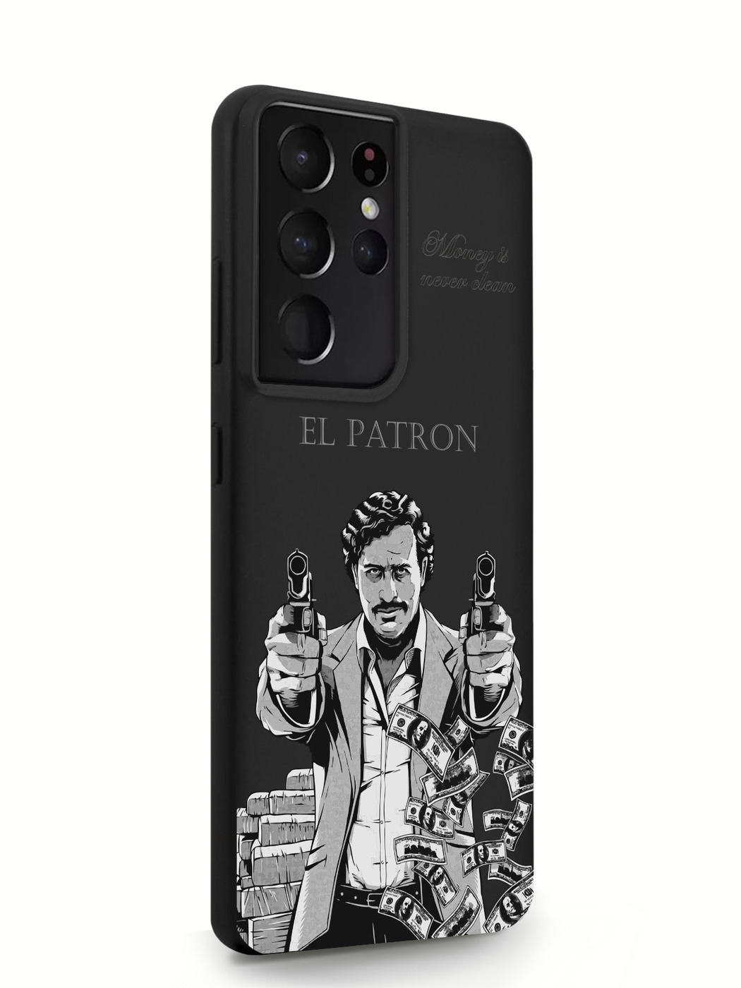 

Чехол MustHaveCase для Samsung Galaxy S21 Ultra El Patron Pablo Escobar черный, Samsung Galaxy S21 Ultra El Patron Pablo Escobar Пабло Эскобар