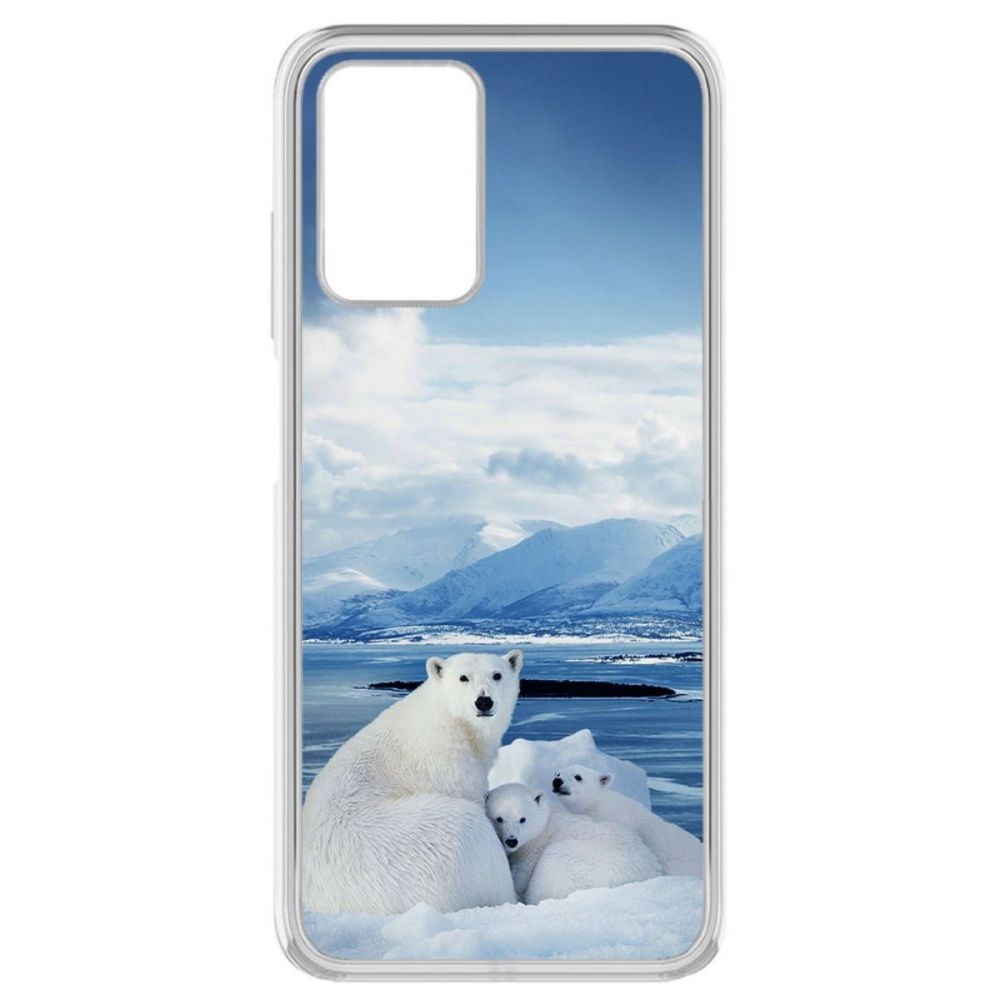 Чехол-накладка Krutoff Clear Case Полярные медведи для Xiaomi Redmi 10