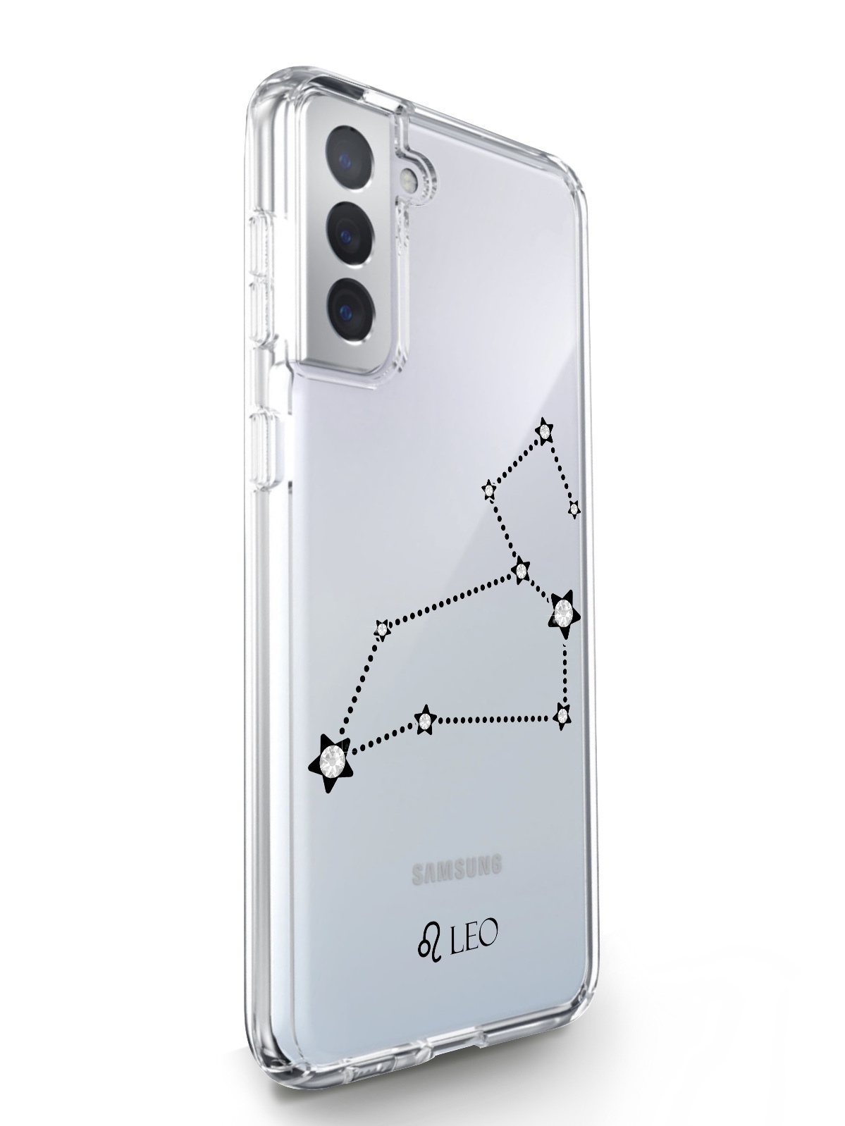 

Чехол MustHaveCase для Samsung Galaxy S21+ Знак зодиака Лев черный прозрачный, Samsung Galaxy S21+ Знак зодиака Лев Leo+