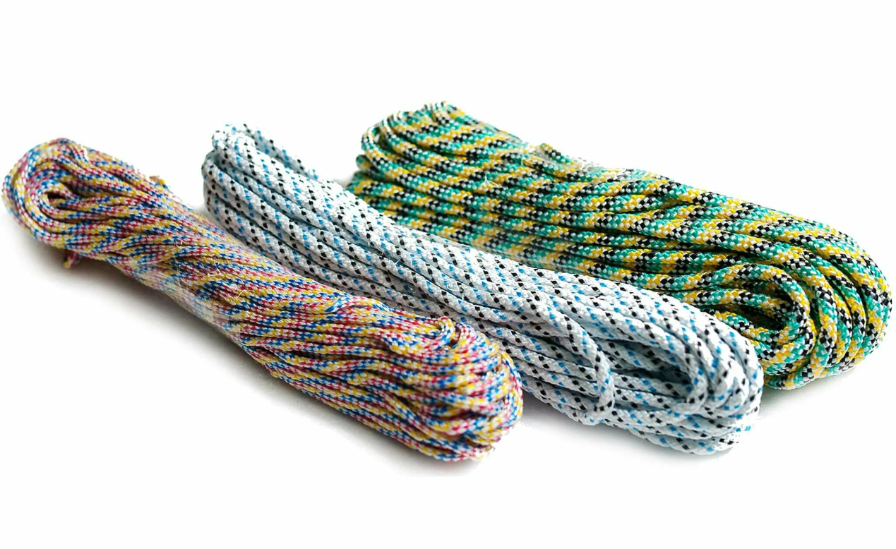 Веревка вязаная Эбис 70159, 20 м, цветная шнур эбис 71538 прорезиненный 6 мм 100 м