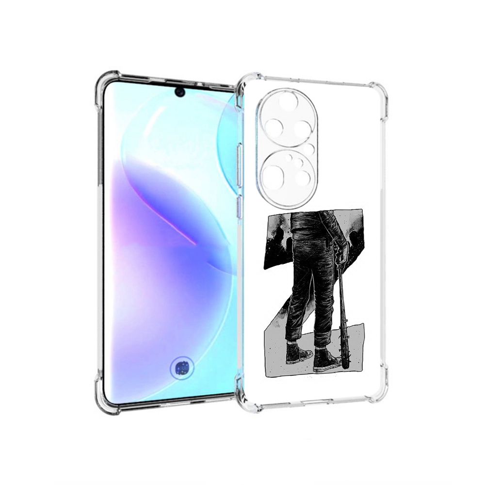 

Чехол MyPads Tocco для Huawei P50 Pro воин черно белый, Tocco