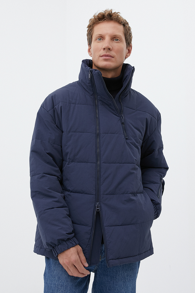 

Зимняя куртка мужская Finn Flare FWB21016 синяя 2XL, Синий, FWB21016
