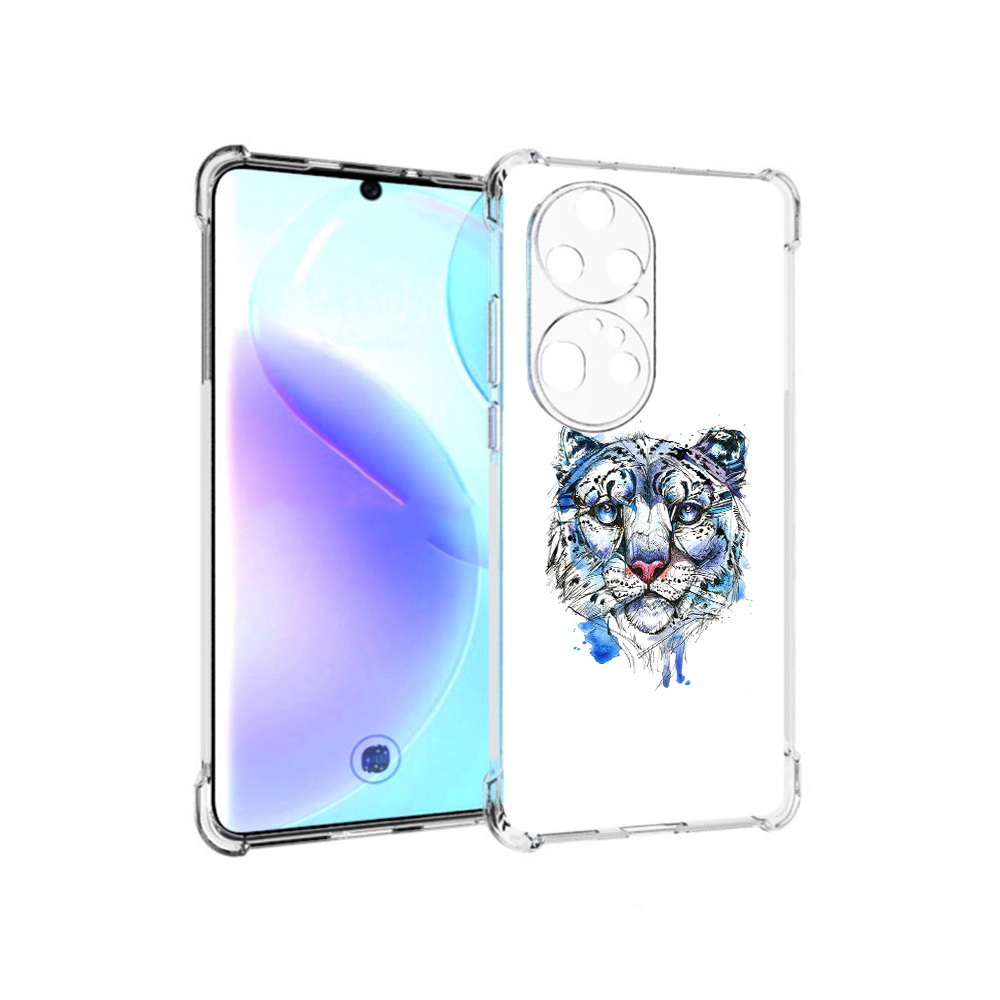 

Чехол MyPads Tocco для Huawei P50 Pro водяной тигр, Прозрачный, Tocco
