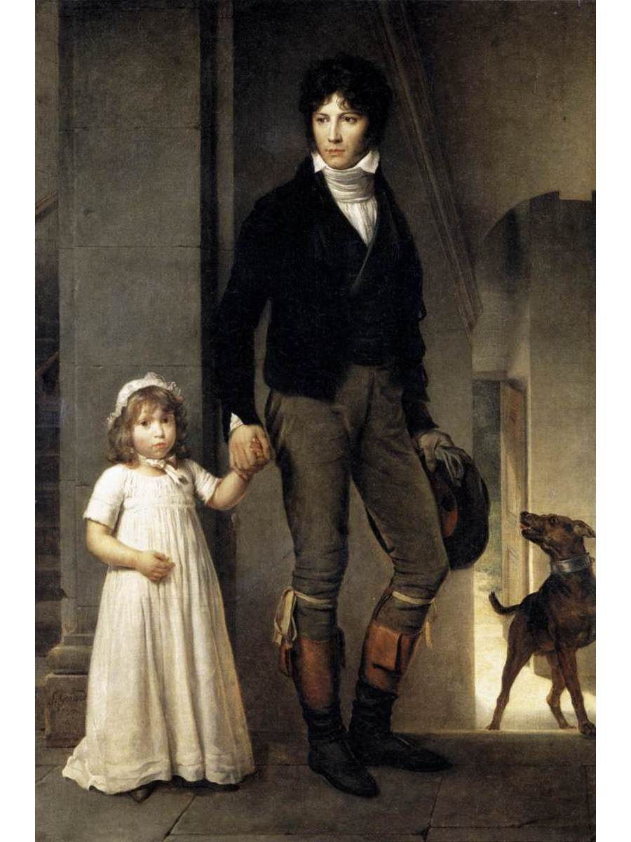 

Постер DRABS A3 Жерар Франсуа Паскаль Симон Jean-Baptist Isabey with his Daughter