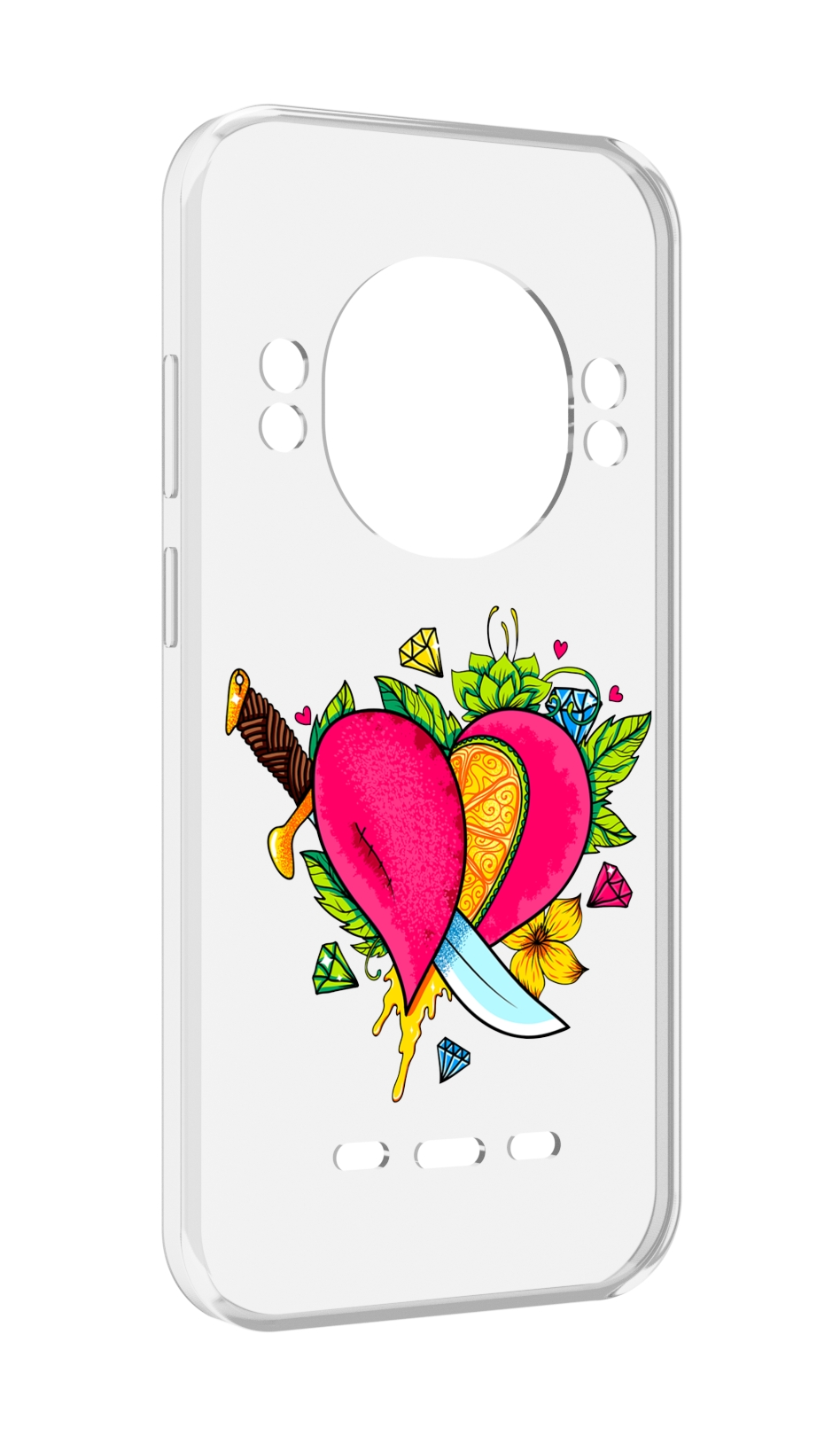 

Чехол MyPads Фруктовое сердце для UleFone Power Armor 16 Pro, Прозрачный, Tocco