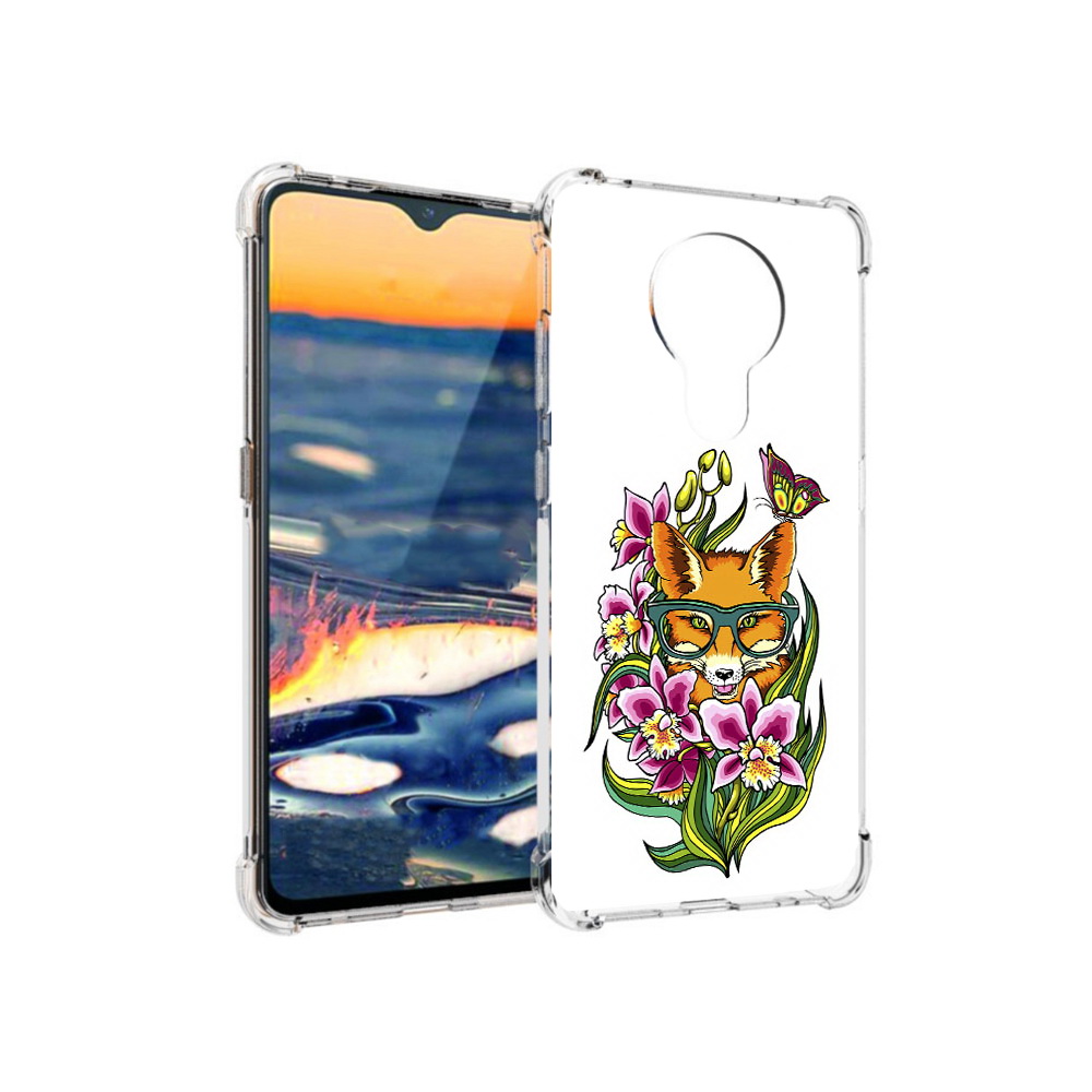 

Чехол MyPads Tocco для Nokia 5.3 Лиса в цветах (PT227052.106.108), Прозрачный, Tocco