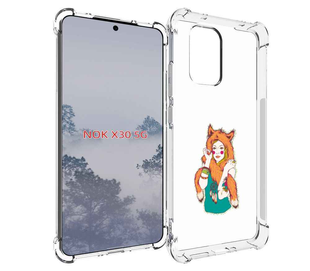 

Чехол MyPads Девушка лиса для Nokia X30 5G, Tocco