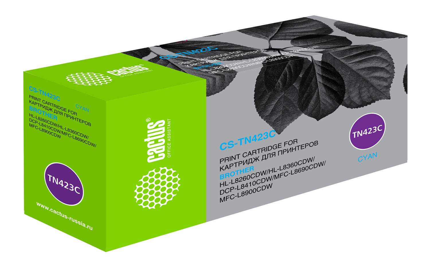 

Картридж CACTUS TN-423 Cyan голубой, совместимый, TN-423 Cyan