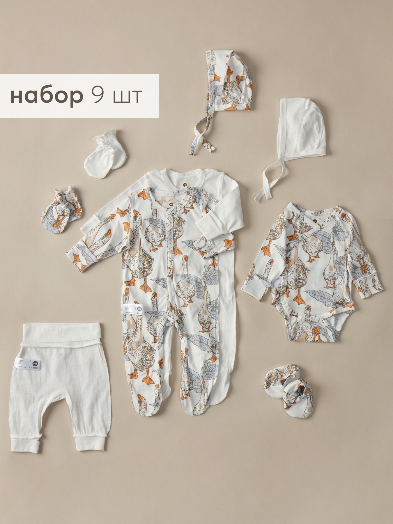 Комплект одежды детский Happy Baby 90111 milkygeese 56 4399₽