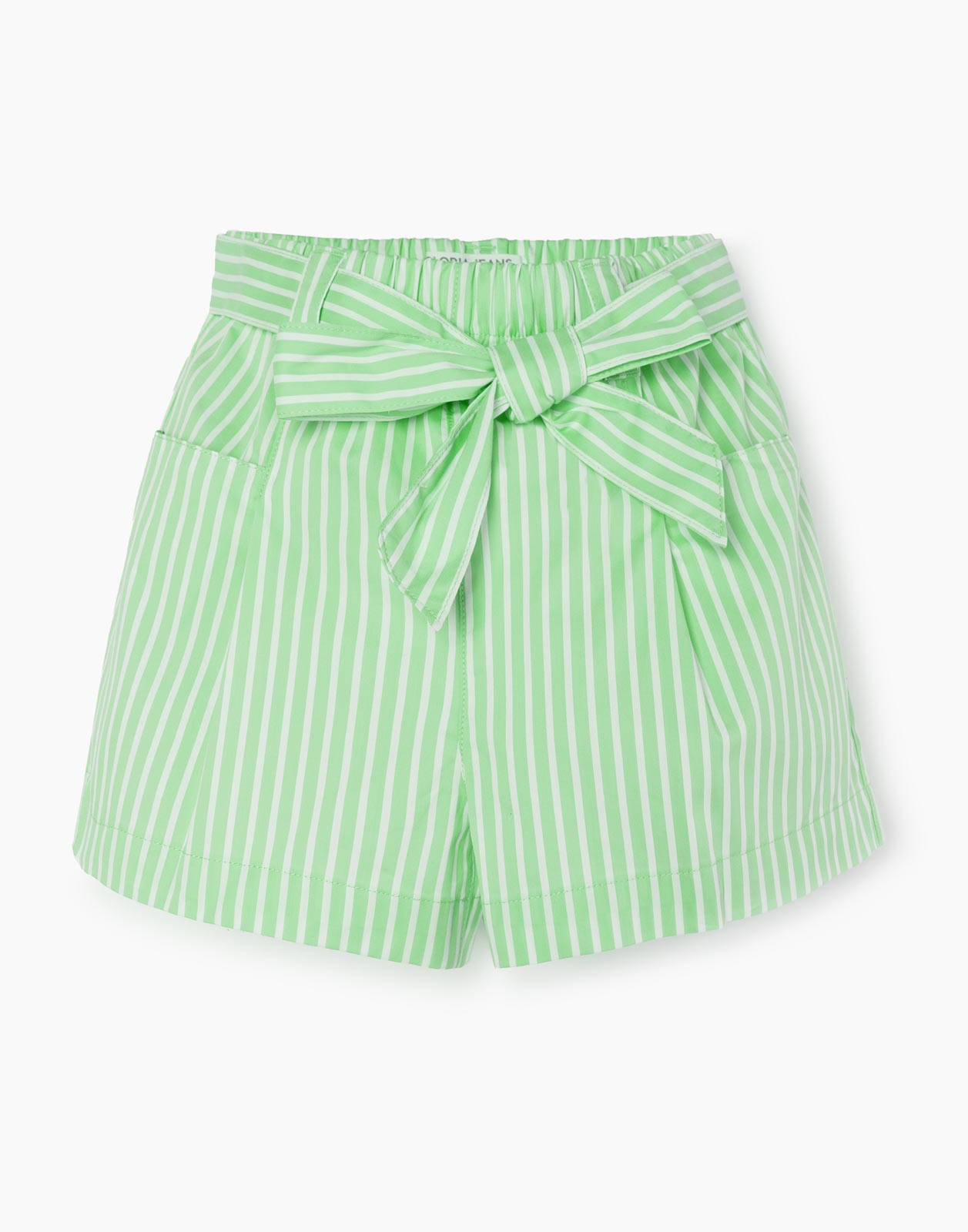 Зелёный шорты paperbag для девочки р.140