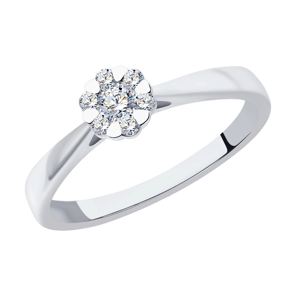 

Кольцо из белого золота р.  SOKOLOV Diamonds 1012196-3, бриллиант, 1012196-3