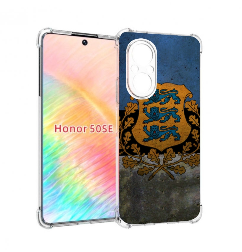 

Чехол бампер MyPads герб флаг эстонии для Honor 50 SE противоуда, Прозрачный, Tocco