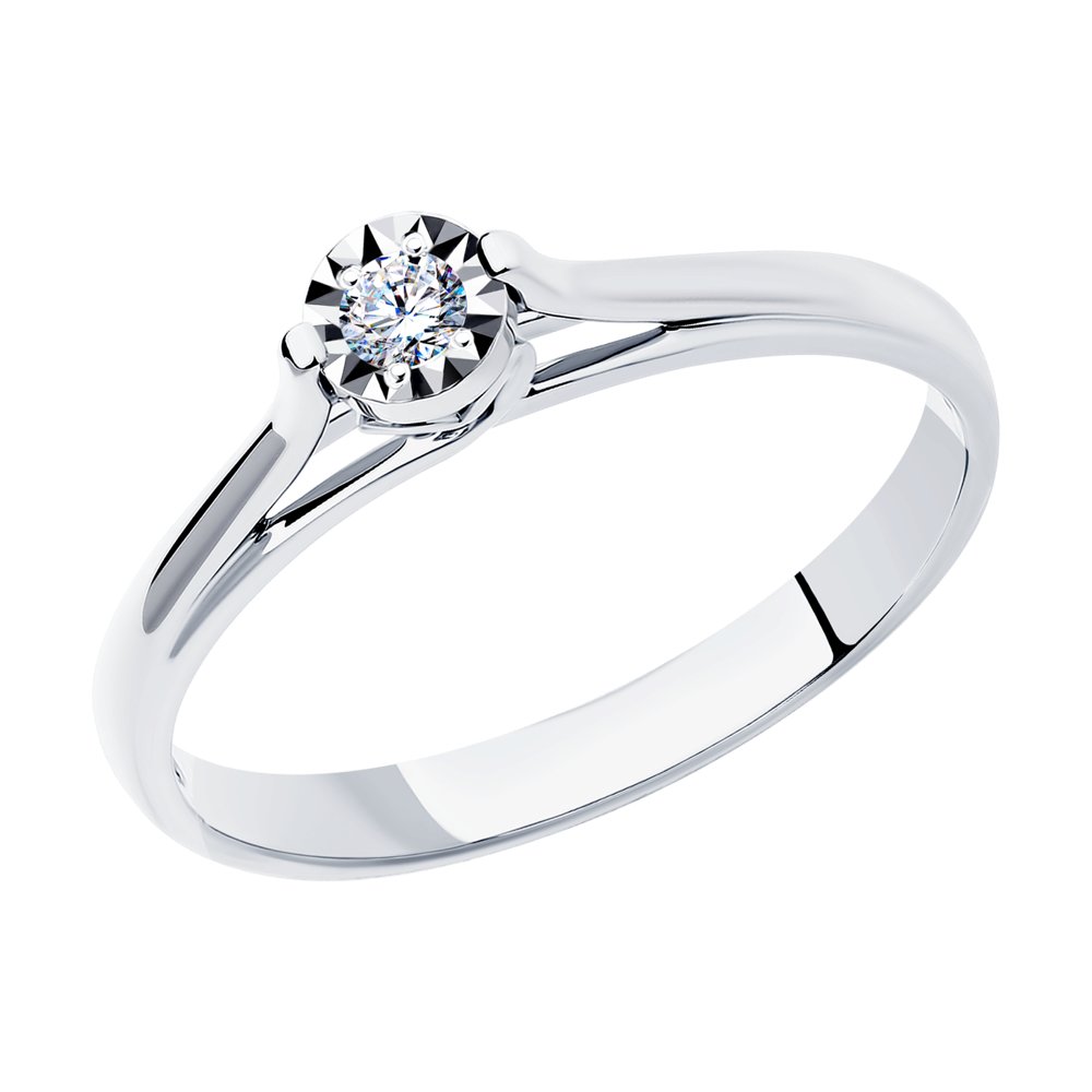 

Кольцо помолвочное из белого золота с бриллиантом р. 19 SOKOLOV Diamonds 1012170-3, 1012170-3