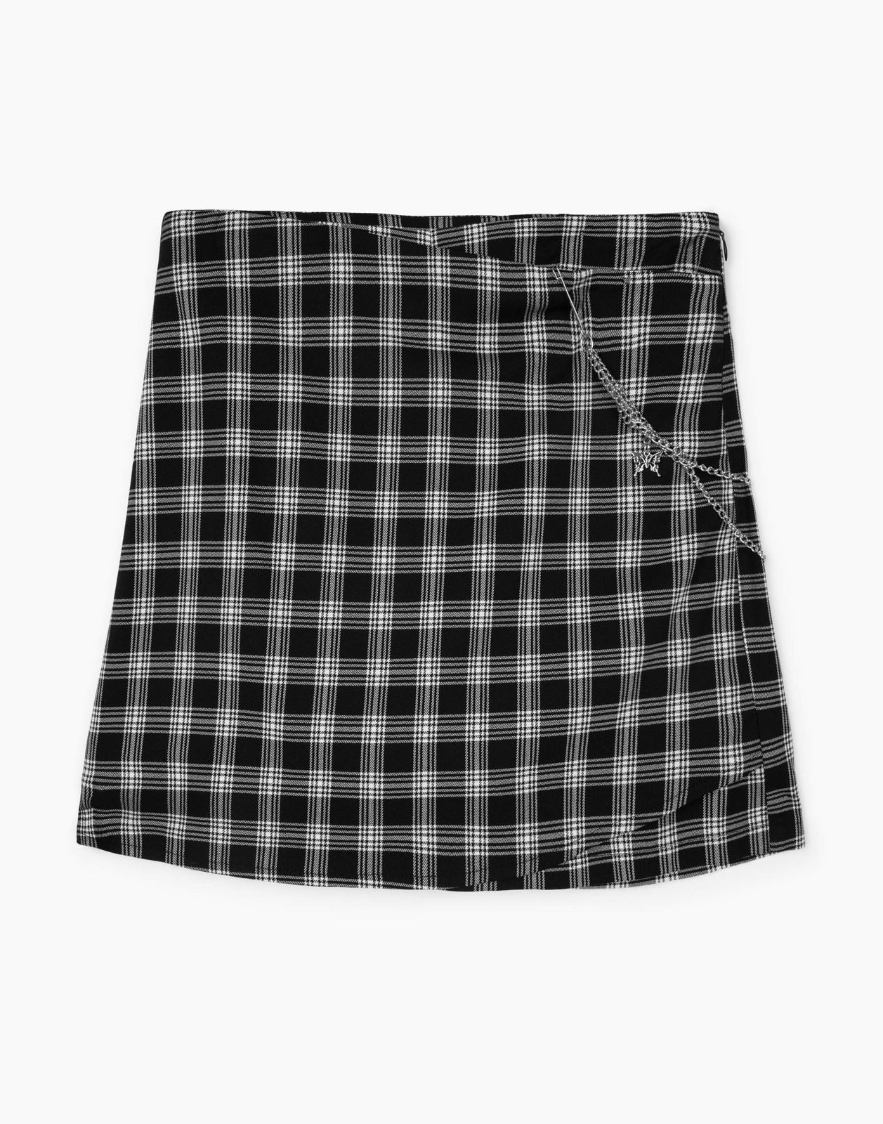 Юбка-шорты для девочки Gloria Jeans GSK017785 черный/белый 7-8л/128