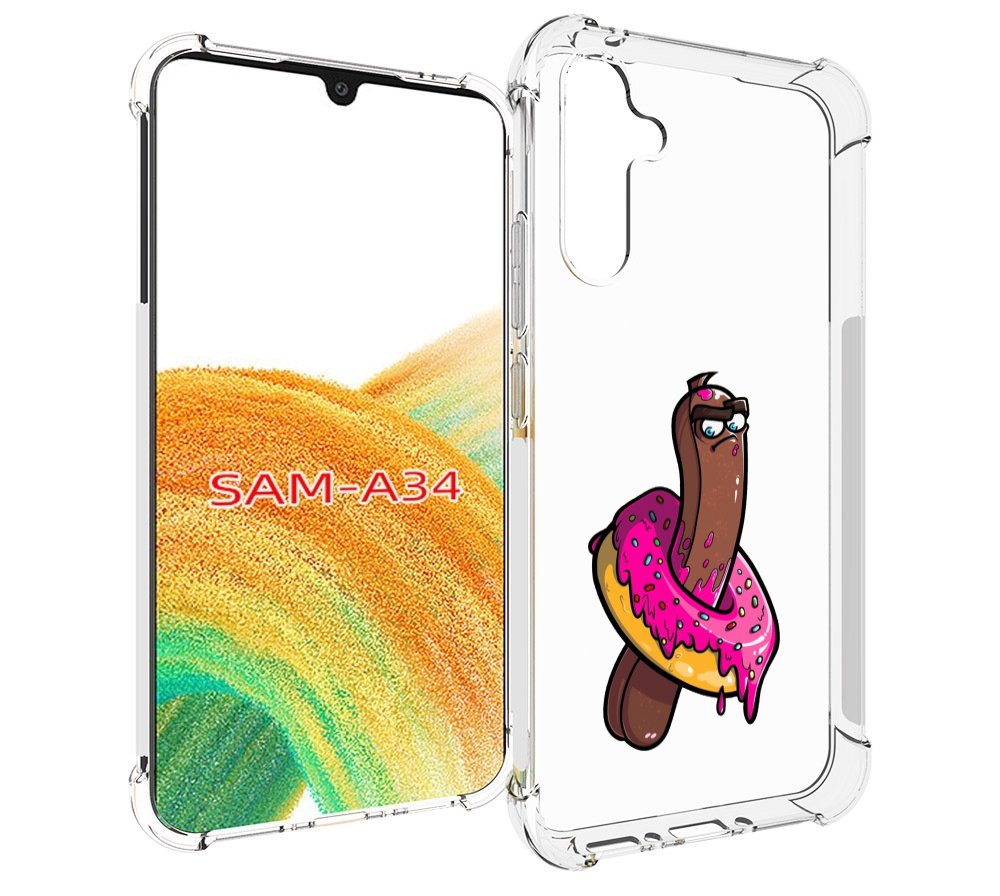 

Чехол MyPads эклер в пончике для Samsung Galaxy A34, Tocco