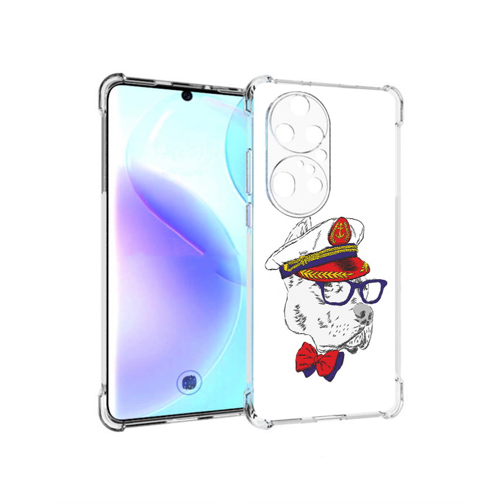 

Чехол MyPads Tocco для Huawei P50 Pro бульдог, Прозрачный, Tocco