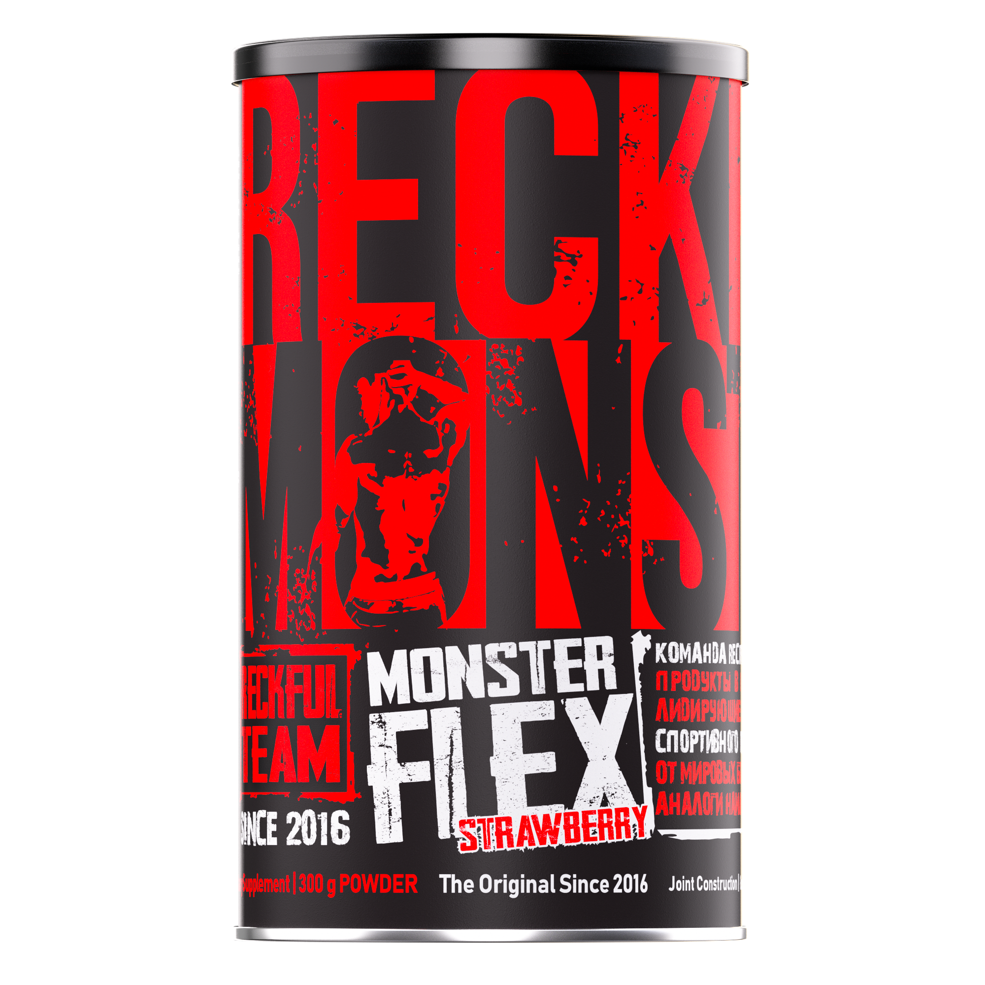 Комплекс для суставов и связок Reckful Monster Flex Клубника 300 г, 30 порций