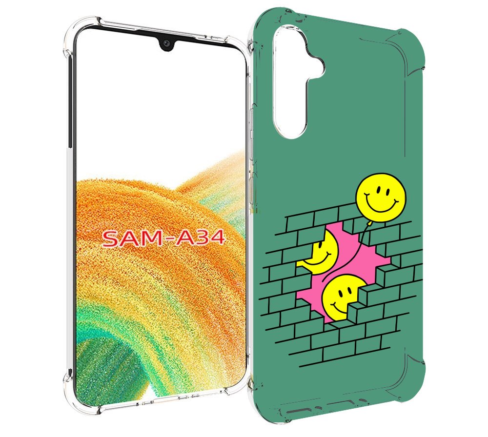 

Чехол MyPads шарики в стене для Samsung Galaxy A34, Tocco