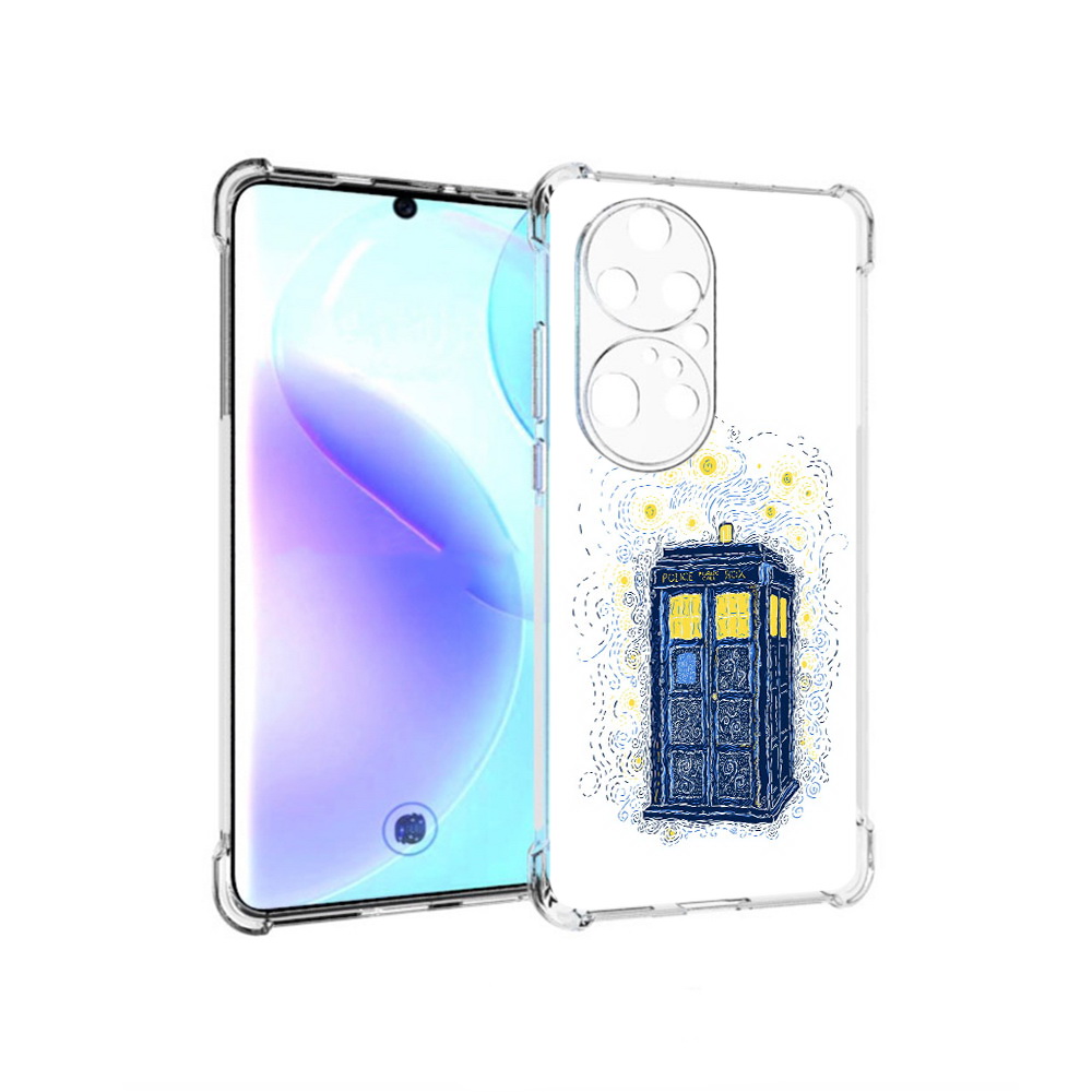 

Чехол MyPads Tocco для Huawei P50 Pro будка рисунок, Прозрачный, Tocco