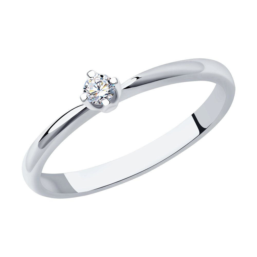 

Кольцо помолвочное из белого золота с бриллиантом р. 15 SOKOLOV Diamonds 1012153-3, 1012153-3