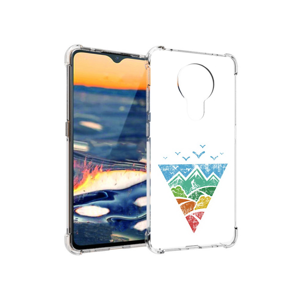 

Чехол MyPads Tocco для Nokia 5.3 Лес земля море чайки (PT227052.106.105), Прозрачный, Tocco
