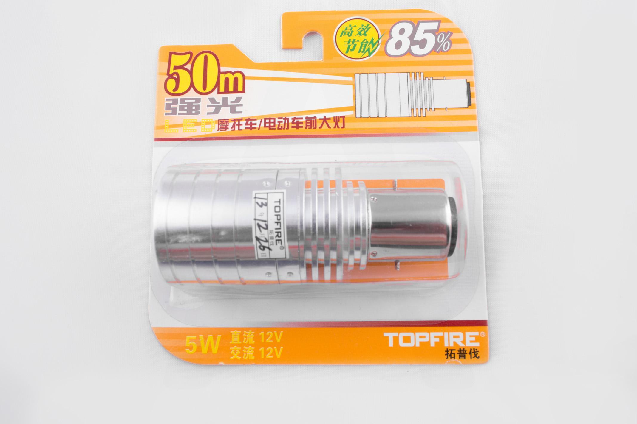 

Лампа диодная BA20D (12V 5W) TOPFIRE, D-508