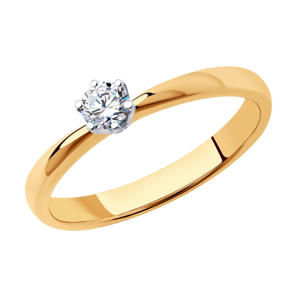 

Кольцо из золота р. 16,5 SOKOLOV Diamonds 1012128, бриллиант, 1012128