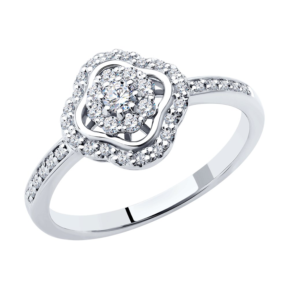 

Кольцо из белого золота р.  SOKOLOV Diamonds 1012122, бриллиант, 1012122