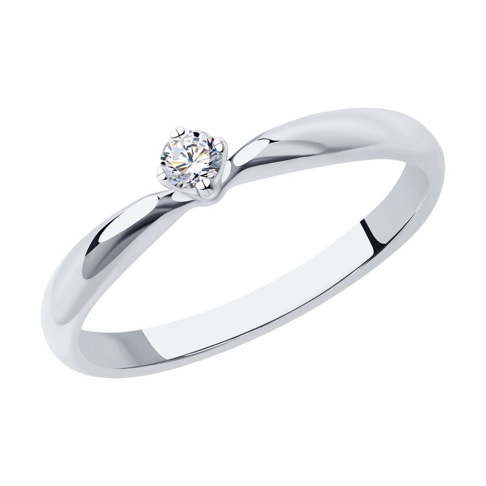 

Кольцо помолвочное из белого золота с бриллиантом р.  SOKOLOV Diamonds 1012120-3, 1012120-3
