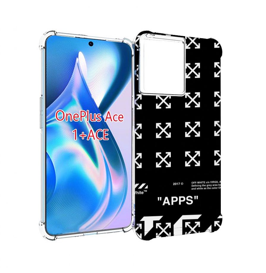 Чехол MyPads оф-вайт-значки для OnePlus Ace