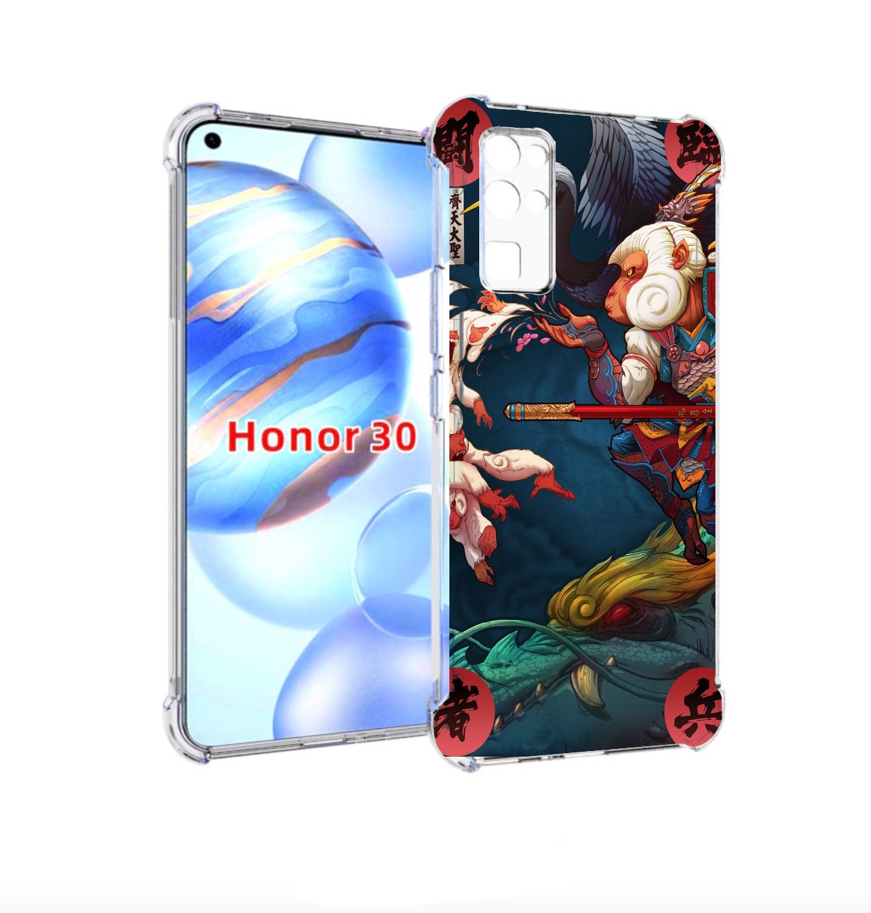 

Чехол бампер MyPads японская обезьяна для Honor 30 (BMH-AN10) пр, Прозрачный, Tocco