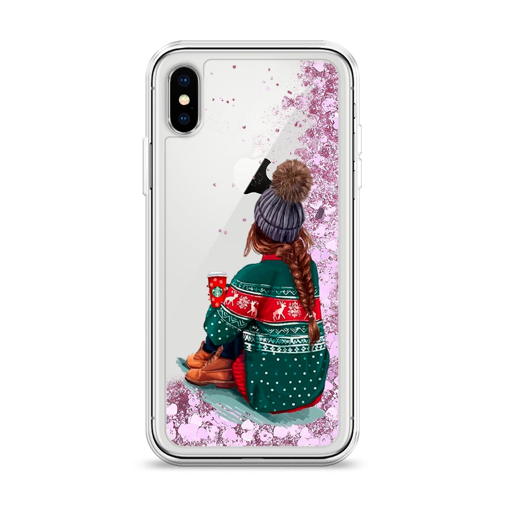 

Жидкий чехол с блестками "Winter dreams" на Apple iPhone X (10), 11094-1