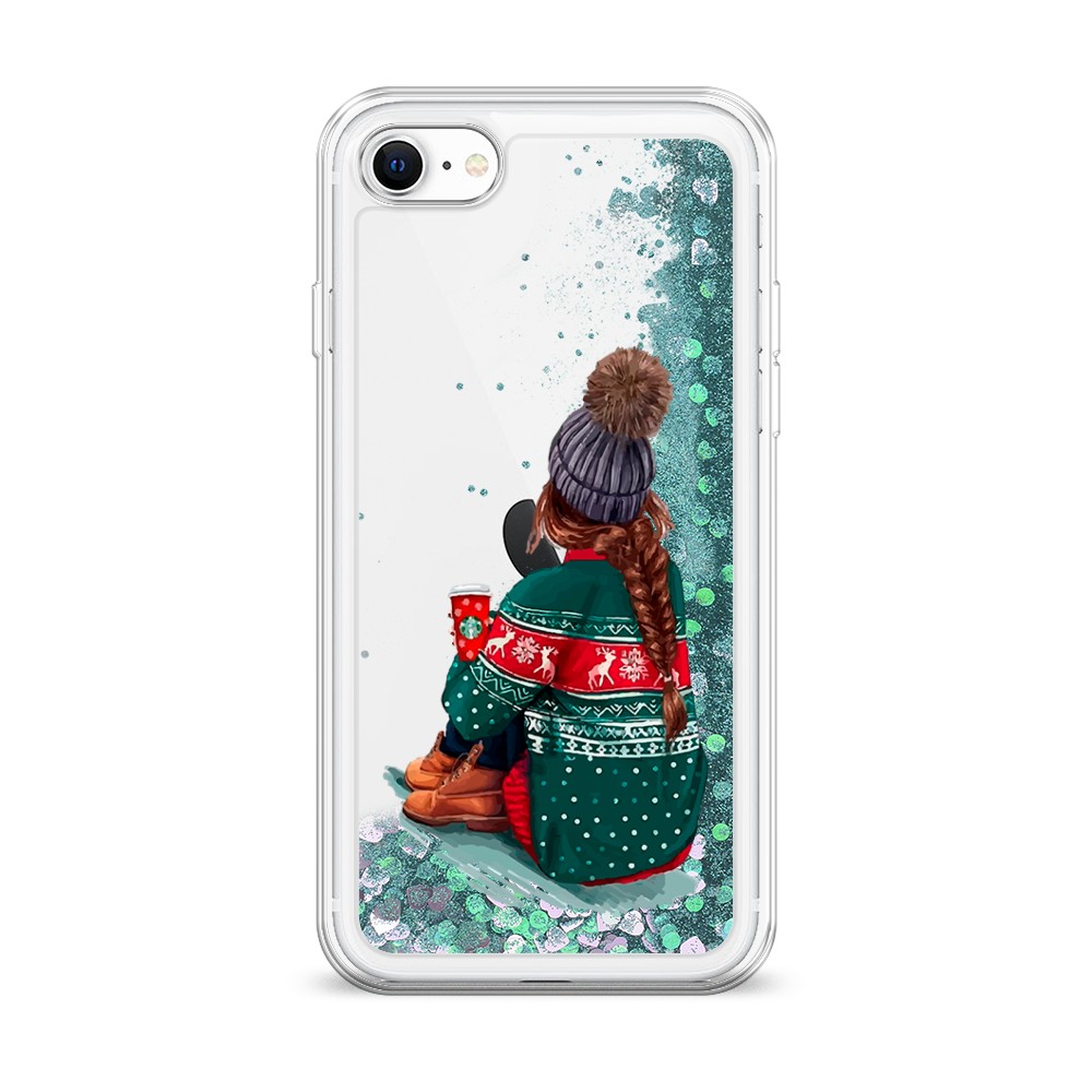 

Жидкий чехол с блестками "Winter dreams" на Apple iPhone SE 2022, 14895-1