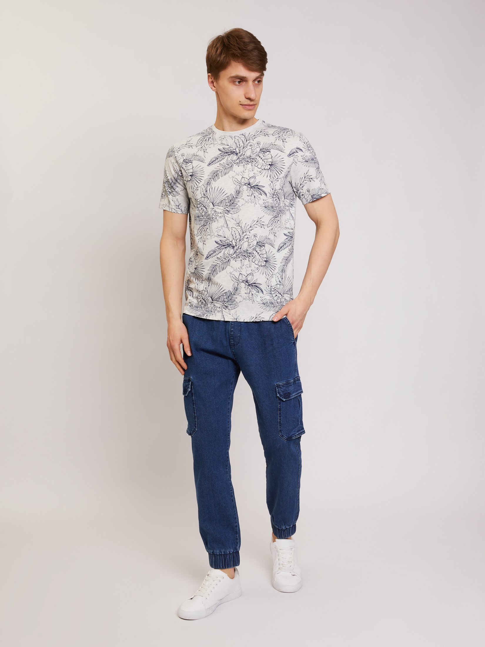 

Футболка мужская z01125327306391P0 Zolla серая 3XL, z01125327306391P0