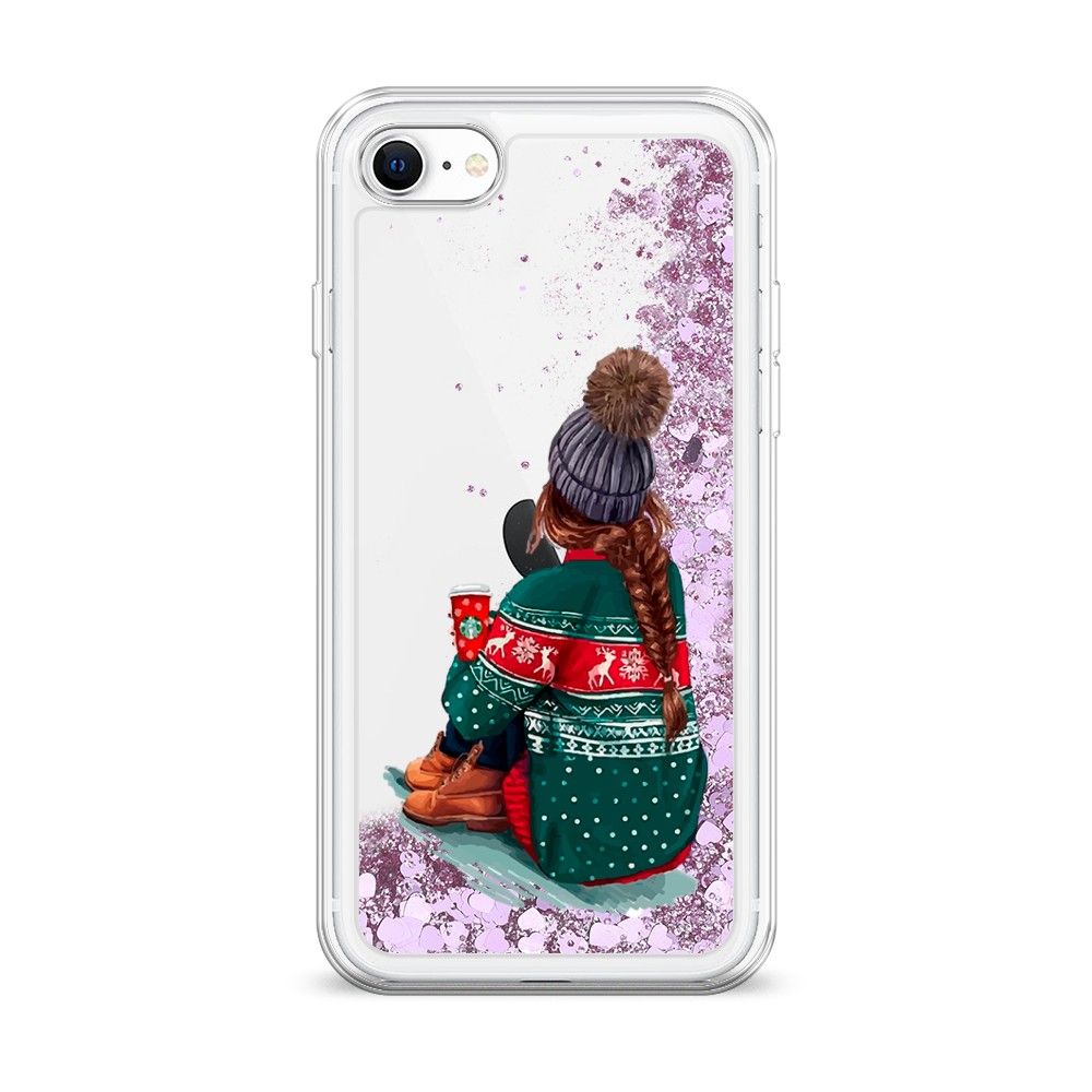 

Жидкий чехол с блестками "Winter dreams" на Apple iPhone SE 2020, 12494-1