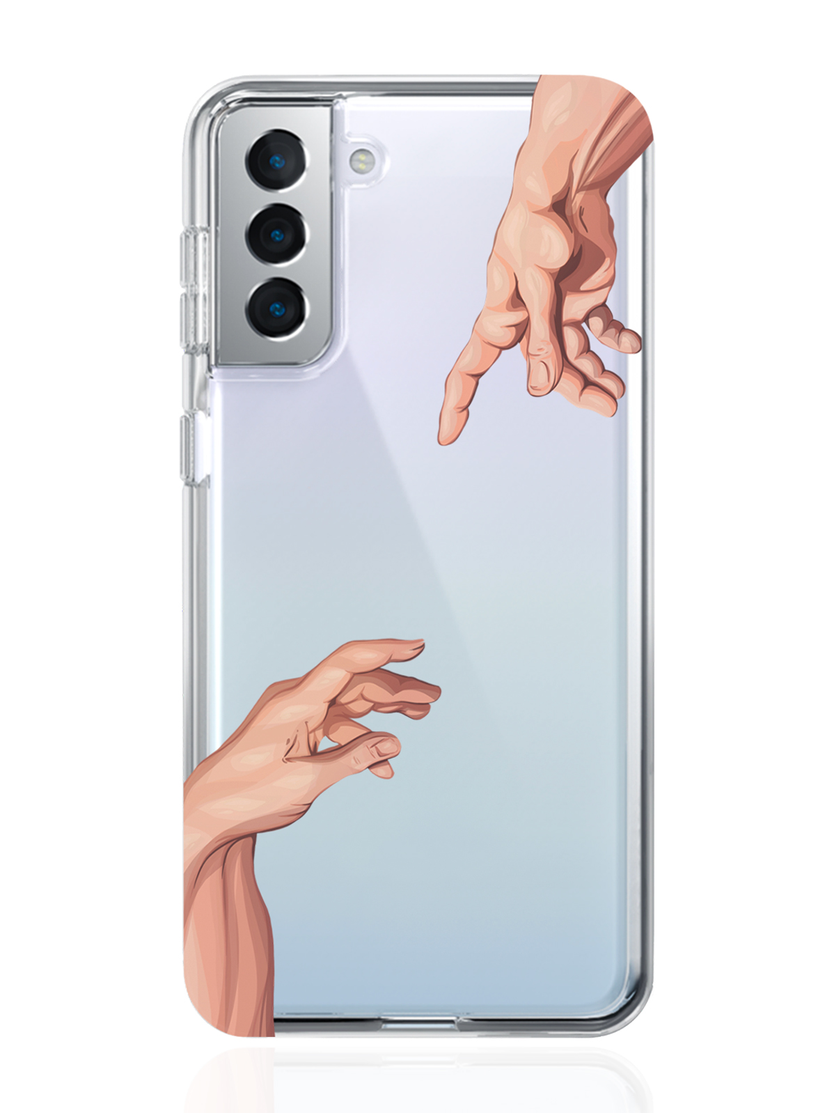 Чехол MustHaveCase для Samsung Galaxy S21+ Сотворение Адама прозрачный