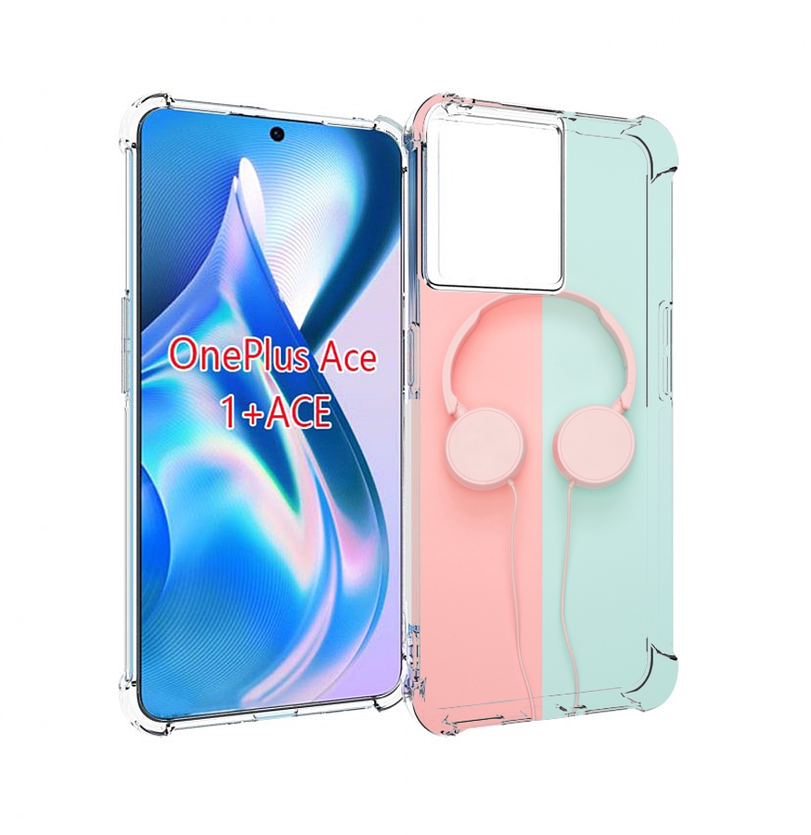 

Чехол MyPads наушники-минимализм для OnePlus Ace, Прозрачный, Tocco