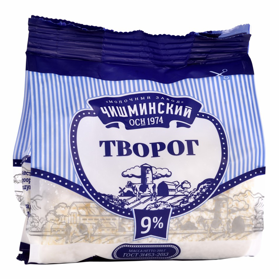 

Творог Молочный завод Чишминский 9% 200 г