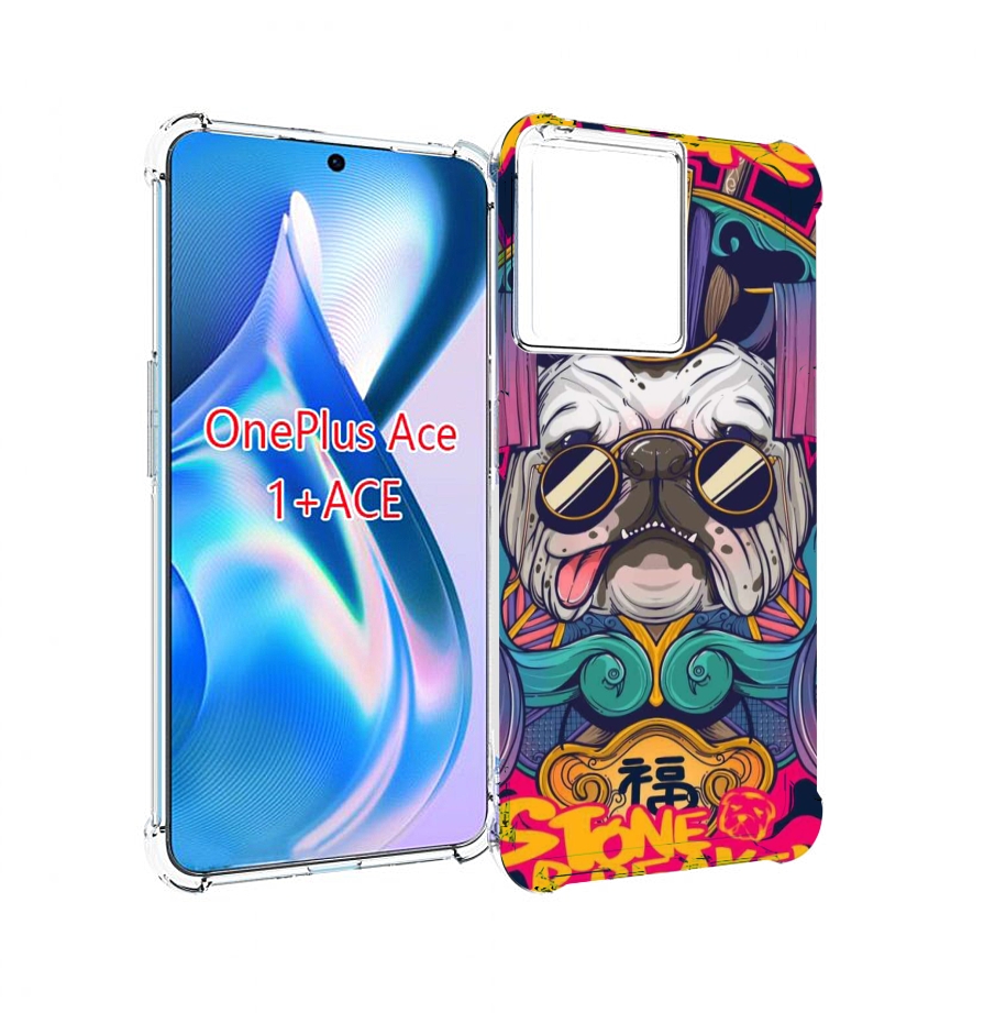 

Чехол MyPads мопс агро яркая для OnePlus Ace, Прозрачный, Tocco
