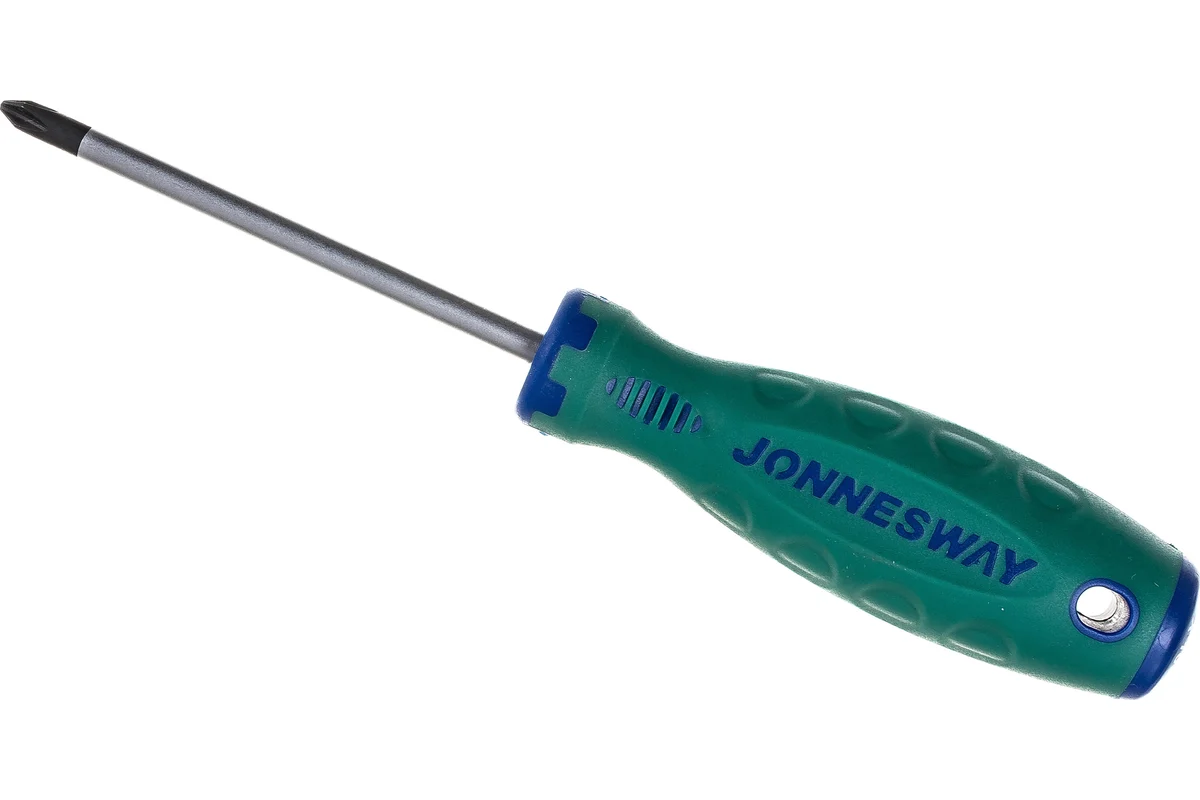 

JONNESWAY D71P2100 Отвертка стержневая крестовая магнитная ANTI-SLIP GRIP, PH2х100 мм