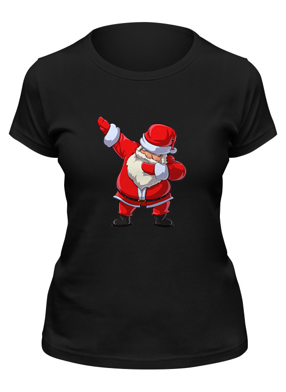 

Футболка женская Printio Santa dab черная L, Черный, Santa dab