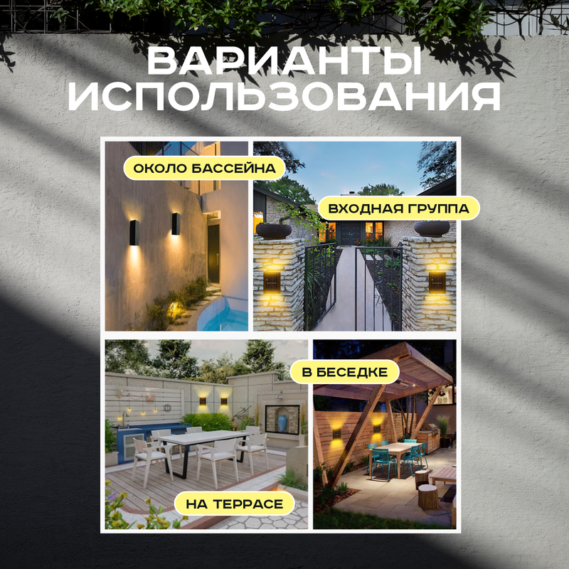 

Светильник уличный настенный 4 шт DaPrivet 113269 226821, 113269