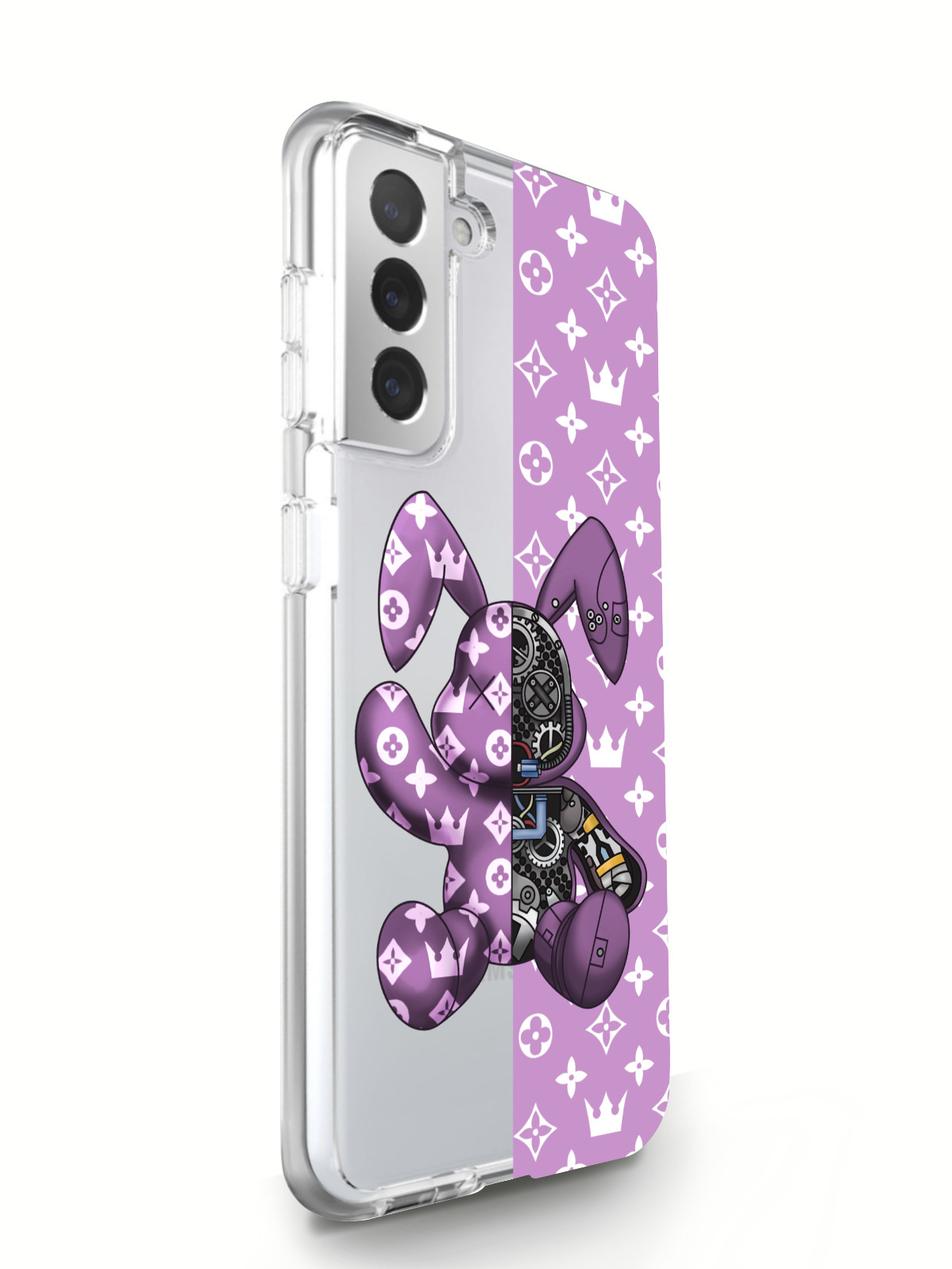 фото Чехол musthavecase для samsung galaxy s21 bunny розовый прозрачный