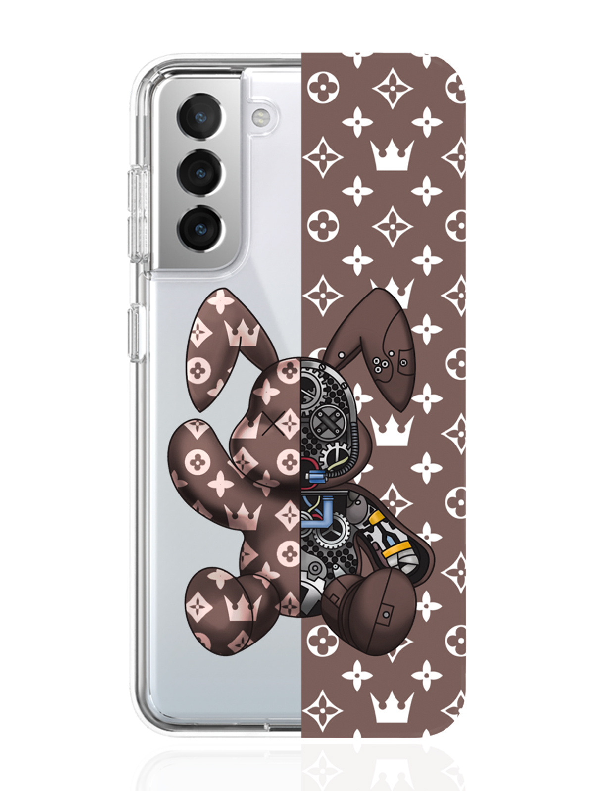 

Чехол MustHaveCase для Samsung Galaxy S21 Bunny Коричневый прозрачный, Samsung Galaxy S21 Bunny Коричневый