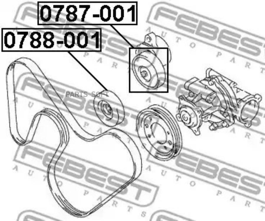 

0787-001_ролик натяжной Suzuki Grand Vitara 2.0 98>