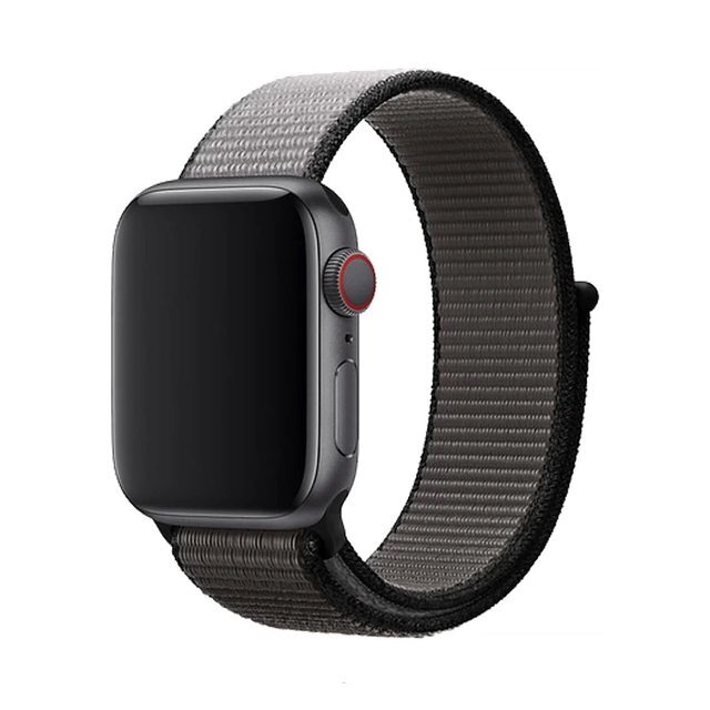 

Ремешок нейлоновый для Apple Watch 42/44мм (45), темно-серый, на липучке