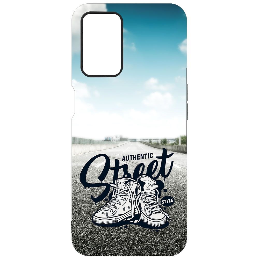 Чехол-накладка Krutoff Soft Case Кроссовки мужские Уличный стиль для Oppo A54 черный