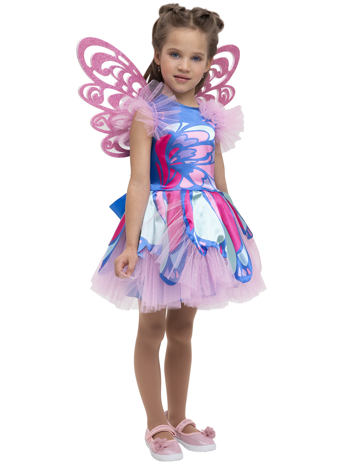 

Карнавальный костюм детский Фея Винкс Блум Bloom WINX Club голубой, 116, Голубой;розовый;синий, 102550