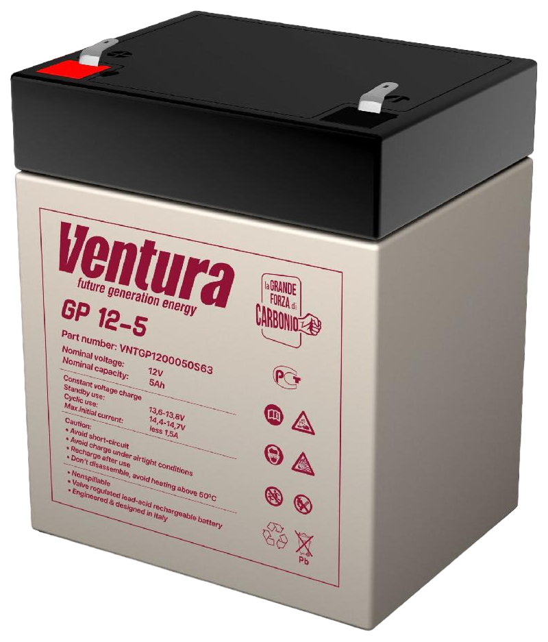 Аккумулятор электроизгороди Ventura GP 12-5, 12 V, 5 Ah